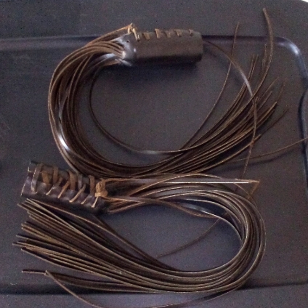 Leather Motorcycle Tassels hand grips